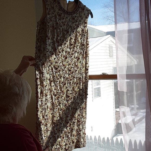 Beaded dress by Nat kaplan New York one of a kind - Picture 4 of 6